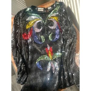 Swee Lo Vintage 80's Silk Blouse.  Size Medium.